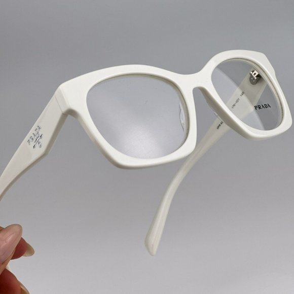 Prada PRA05V 17K1O1 BRAND NEW Eyeglasses White Ivory Women Square Unisex - Picture 5 of 11